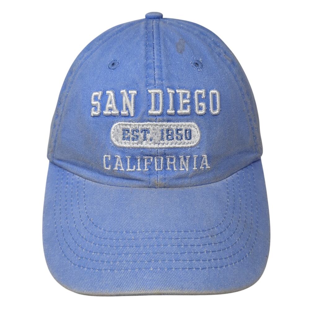 San Diego California Est. 1850 Baseball Cap Blue OS Adjustable DK Embroidery
